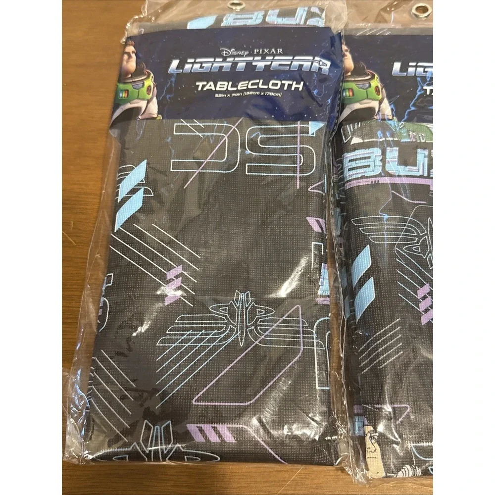 3 Disney Pixar Lightyear Tablecloth Party Birthday Table Cover Reusable Lot of 3